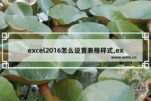 excel2016怎么设置表格样式,excel常规样式如何设置