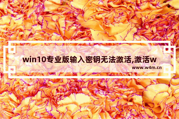 win10专业版输入密钥无法激活,激活windows10没有密钥怎么办