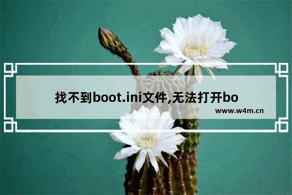 找不到boot.ini文件,无法打开boot.ini文件