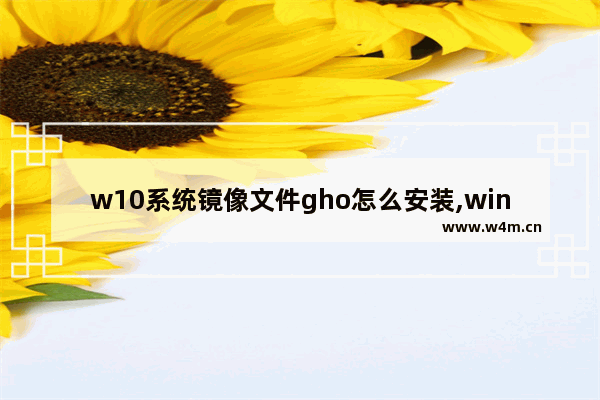 w10系统镜像文件gho怎么安装,win10镜像文件怎么用u盘安装