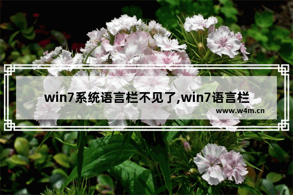 win7系统语言栏不见了,win7语言栏没有了