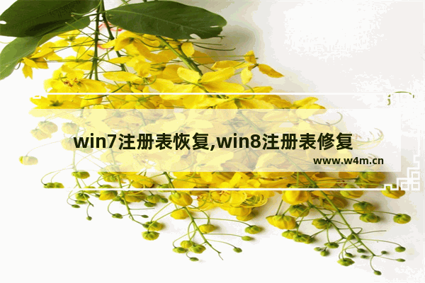 win7注册表恢复,win8注册表修复