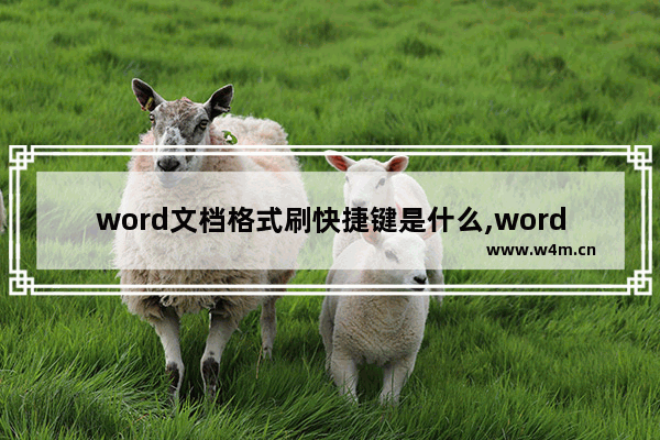 word文档格式刷快捷键是什么,word2010格式刷的快捷键