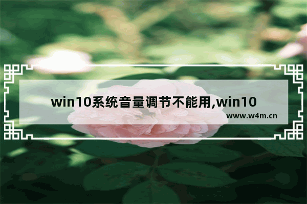 win10系统音量调节不能用,win10不显示音量