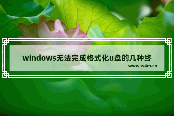 windows无法完成格式化u盘的几种终极解决,格式化u盘 windows无法完成格式化