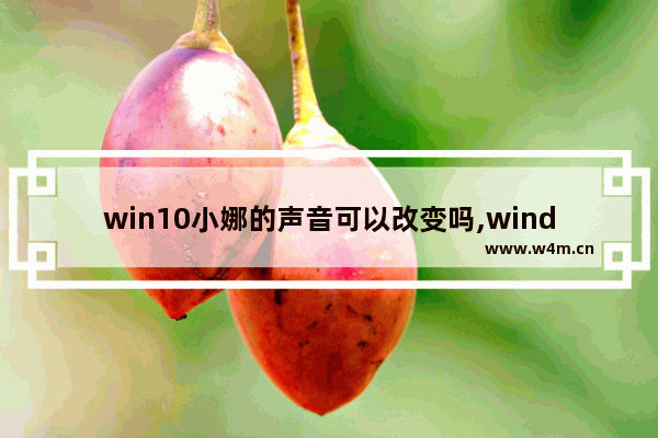 win10小娜的声音可以改变吗,windows10没有小娜