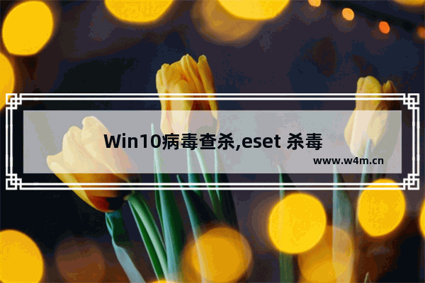 Win10病毒查杀,eset 杀毒