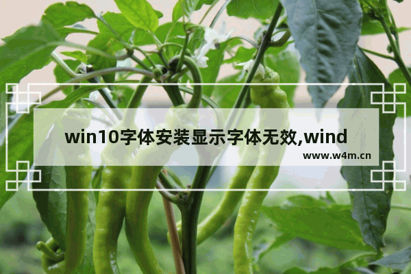 win10字体安装显示字体无效,windows10字体安装不了_1