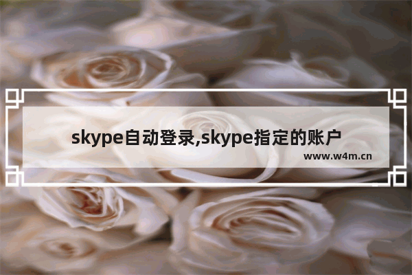 skype自动登录,skype指定的账户已存在