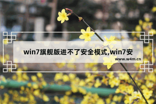 win7旗舰版进不了安全模式,win7安全模式什么都没有