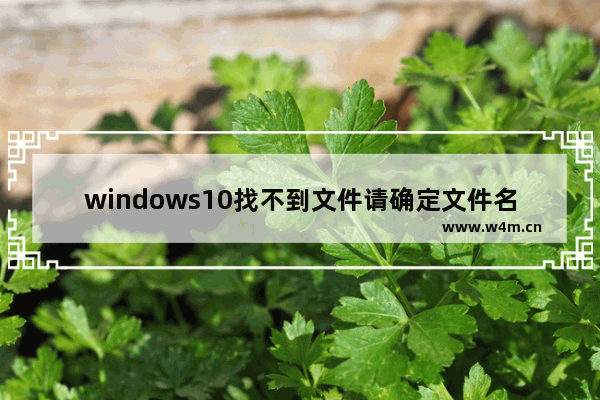 windows10找不到文件请确定文件名是否正确后再试一次,windows找不到文件请确定文件名是否正确怎么办