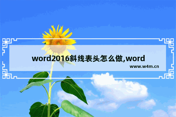 word2016斜线表头怎么做,word2007如何绘制斜线表头