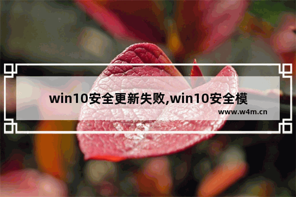 win10安全更新失败,win10安全模式你的电脑遇到问题需要重新启动