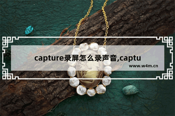 capture录屏怎么录声音,capture录屏使用教程