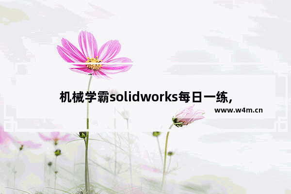 机械学霸solidworks每日一练,