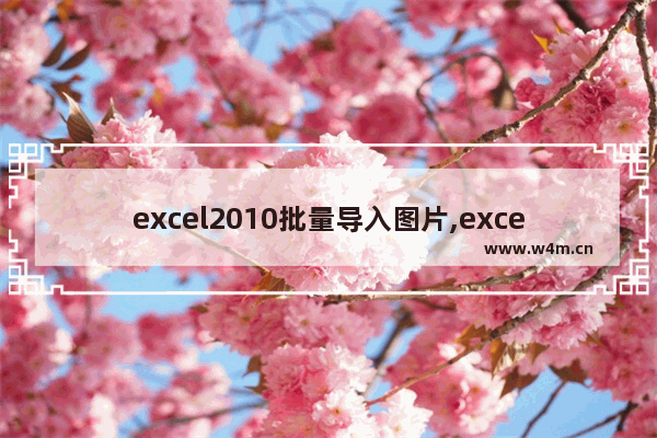 excel2010批量导入图片,excel批量添加对应的图片