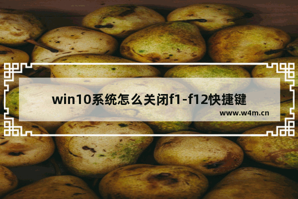 win10系统怎么关闭f1-f12快捷键,win10关闭f1快捷键