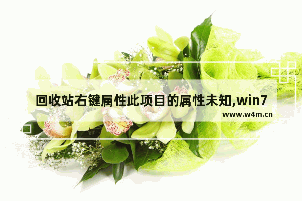 回收站右键属性此项目的属性未知,win7只有回收站右击没有个性化