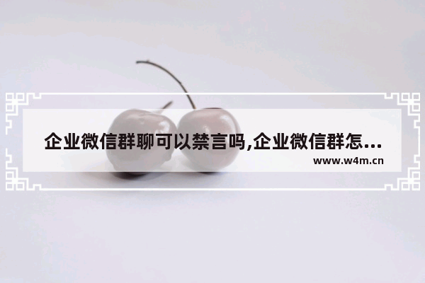 企业微信群聊可以禁言吗,企业微信群怎么开启禁言