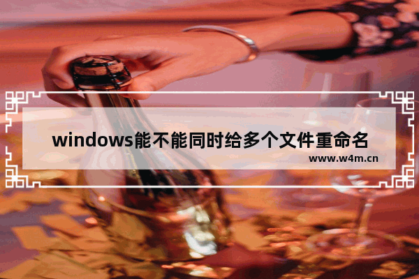 windows能不能同时给多个文件重命名,windows10重命名文件的方法