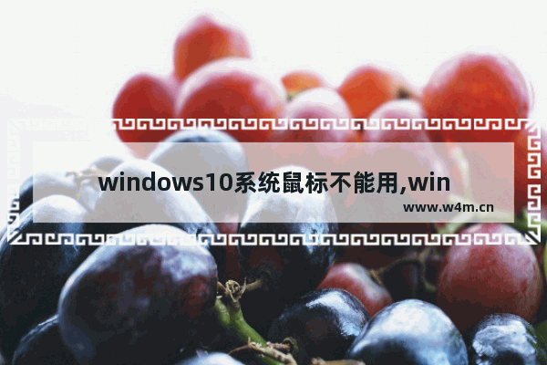 windows10系统鼠标不能用,win10键盘鼠标不能用