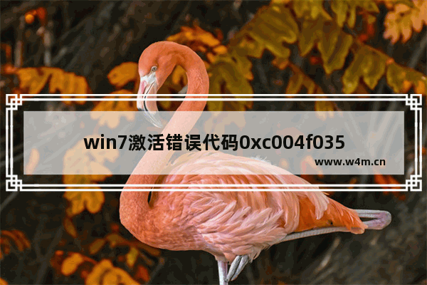 win7激活错误代码0xc004f035,电脑激活错误代码0xc004f069