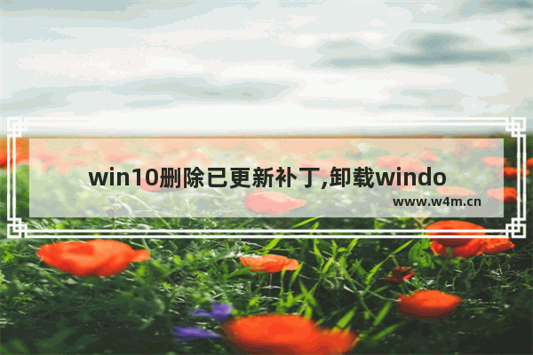 win10删除已更新补丁,卸载windows10更新补丁