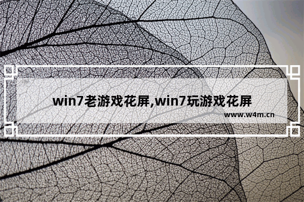 win7老游戏花屏,win7玩游戏花屏