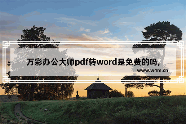 万彩办公大师pdf转word是免费的吗,万彩办公大师可以编辑PDF吗