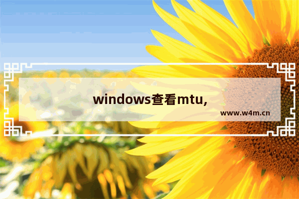 windows查看mtu,