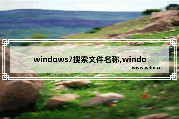 windows7搜索文件名称,windows7旗舰版怎么搜索文件