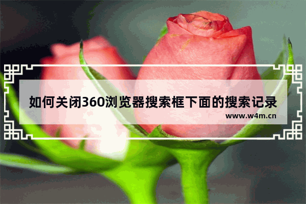 如何关闭360浏览器搜索框下面的搜索记录删除,如何关闭360浏览器搜索框下面的搜索记录显示