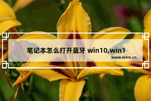 笔记本怎么打开蓝牙 win10,win10系统笔记本蓝牙怎么打开