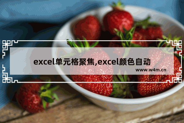 excel单元格聚焦,excel颜色自动聚焦