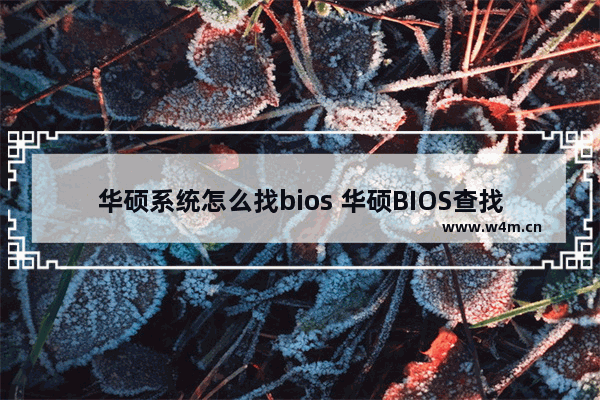 华硕系统怎么找bios 华硕BIOS查找方法