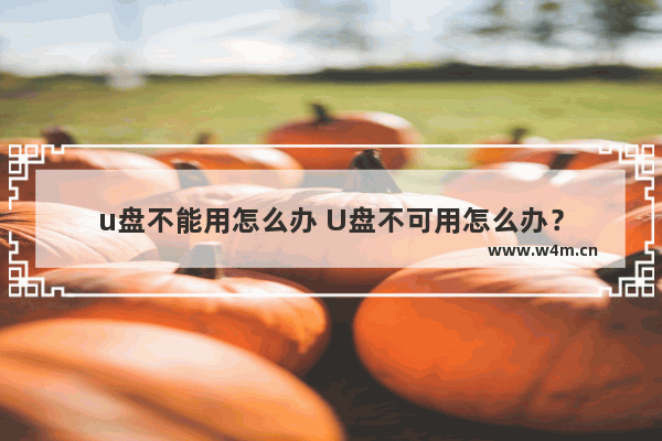 u盘不能用怎么办 U盘不可用怎么办？