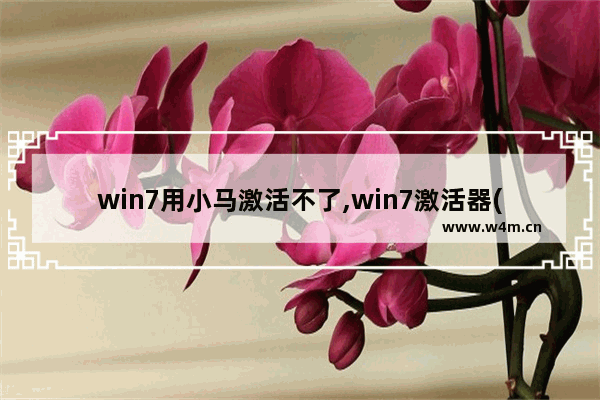 win7用小马激活不了,win7激活器(小马激活工具)v2013完美永久激活版