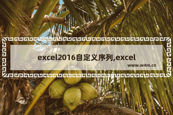 excel2016自定义序列,excel2007自定义序列