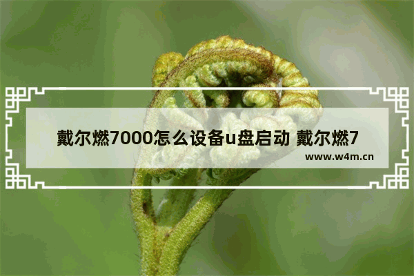 戴尔燃7000怎么设备u盘启动 戴尔燃7000如何进行U盘启动