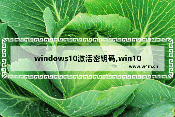 windows10激活密钥码,win10激活密钥方法