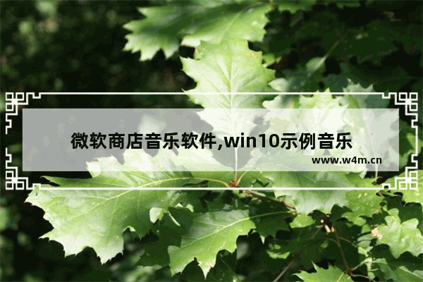 微软商店音乐软件,win10示例音乐