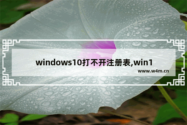 windows10打不开注册表,win10注册表导入显示权限不够