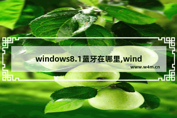 windows8.1蓝牙在哪里,windows 8 如何打开蓝牙