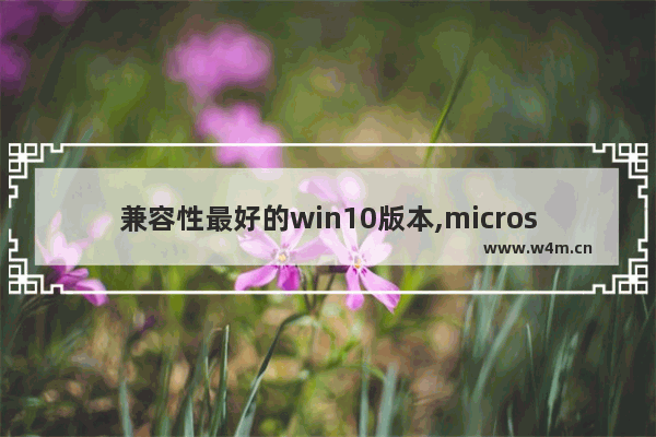 兼容性最好的win10版本,microsoft windows与windows10区别