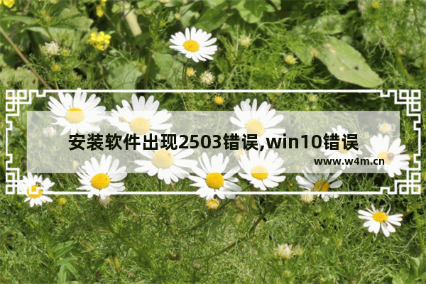 安装软件出现2503错误,win10错误代码2503