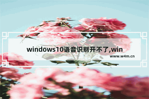 windows10语音识别开不了,win10语音输入不准