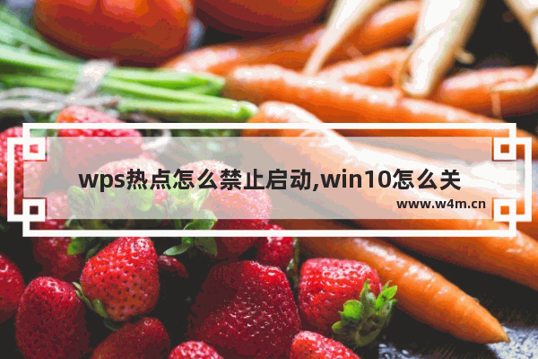 wps热点怎么禁止启动,win10怎么关闭wps