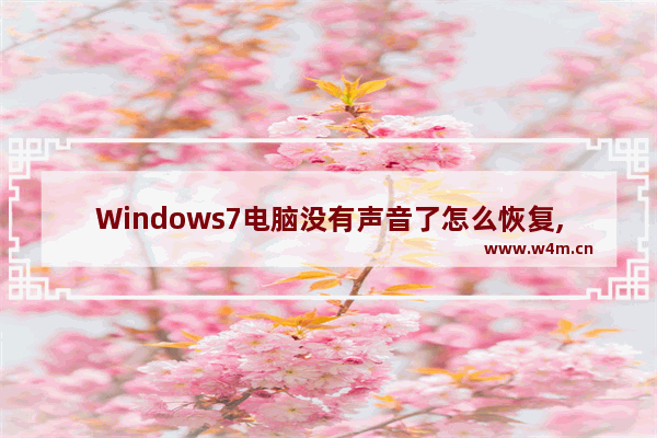 Windows7电脑没有声音了怎么恢复,win7笔记本无声音怎么处理办法