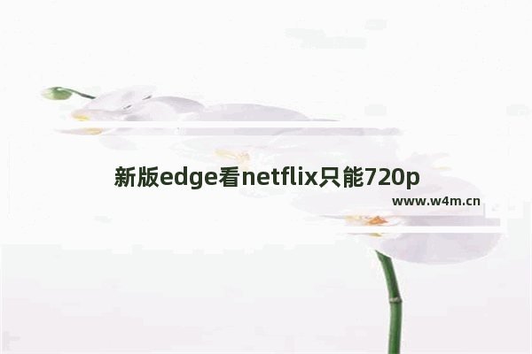 新版edge看netflix只能720p,win10看netflix4k