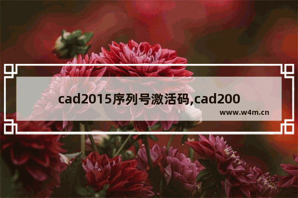 cad2015序列号激活码,cad2008激活序列号